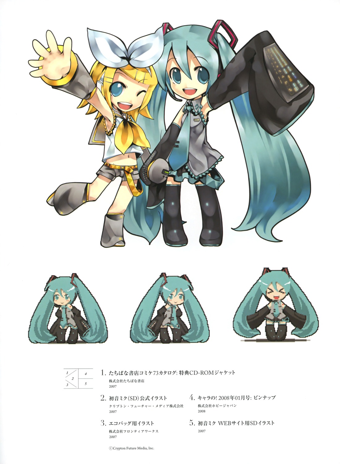 kei vocaloid hatsune miku kagamine rin chibi | #178835 | yande.re